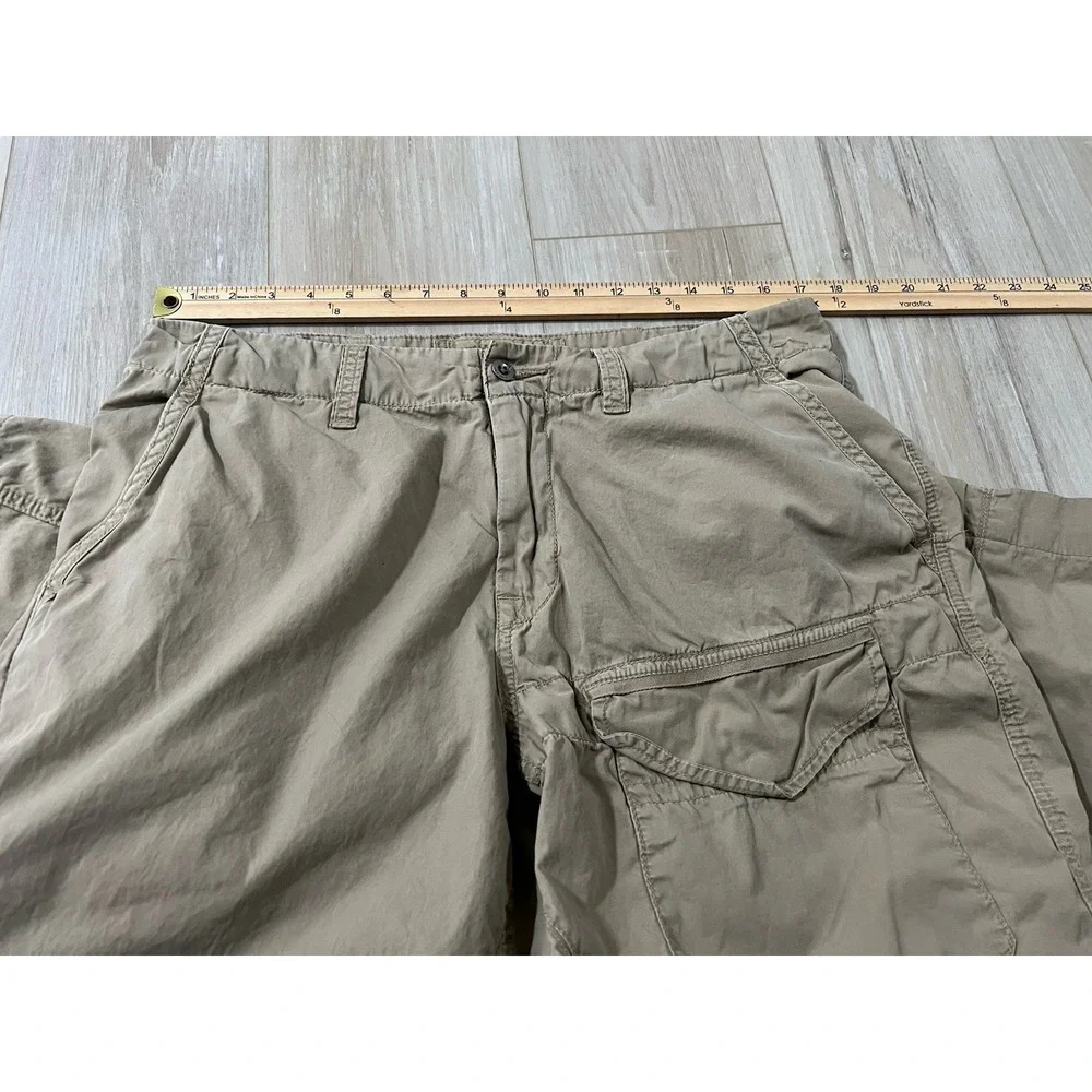 Vintage Polo Ralph Lauren Pants Mens Size 34 Tan Khaki Multi Pocket Cargo